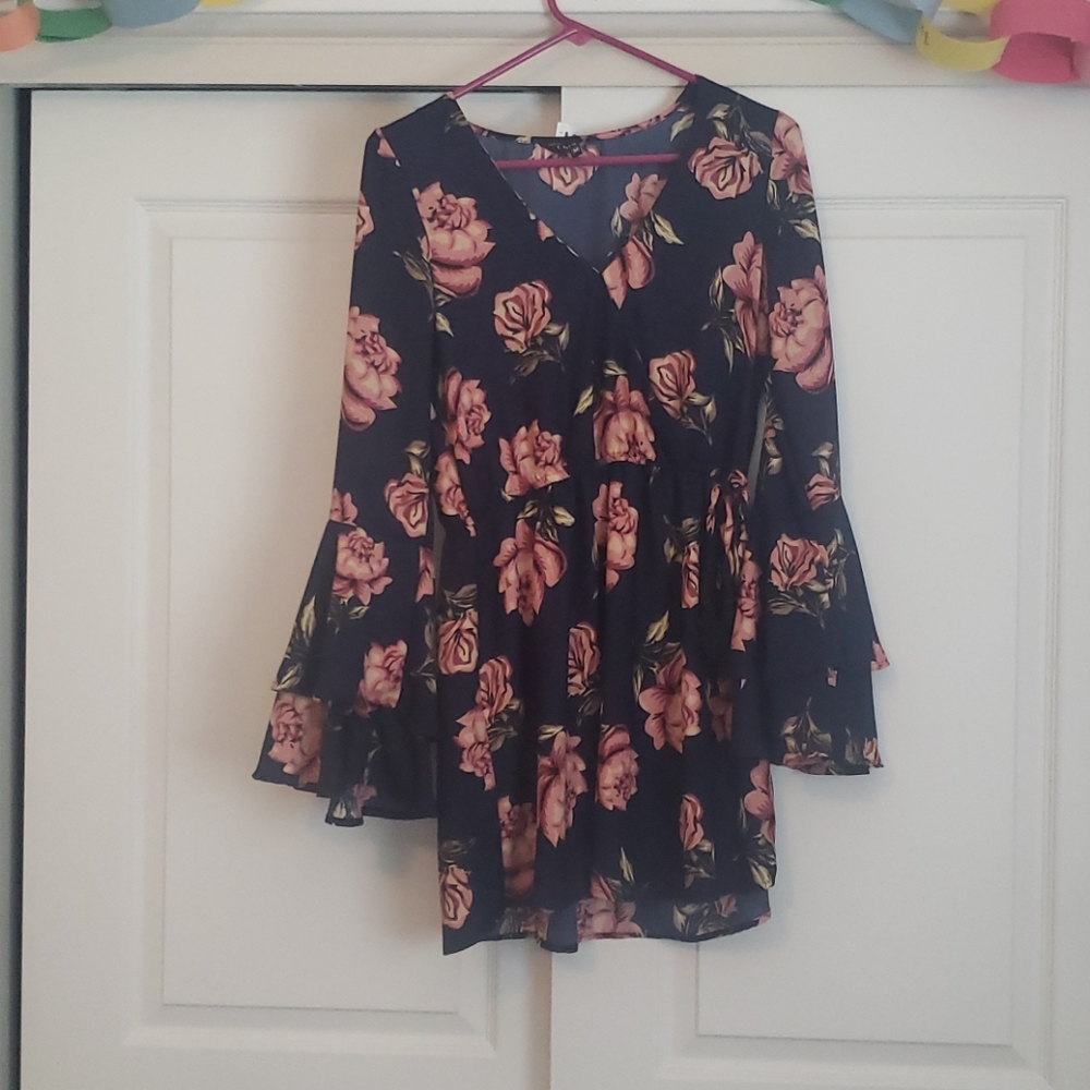 Long sleeve floral dress